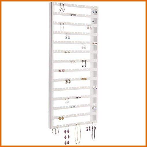 国際ブランド 木製ボックス Stud Dangle Earring Holder Wall Mount Hanging Jewelry Organizer Display Closet Jewelry Storage Rack Luka Large White 高知インター店 Danielagregis It