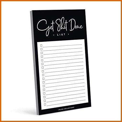 無料長期保証 メモ To Do List メモ帳 面白い Get Shit Done Tear Off パッド 買い物リストやリマインダー 予定表用メモパッド 最先端 Artmedia Ba