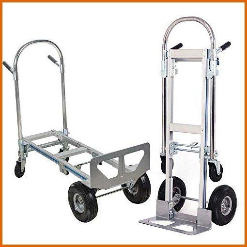 売り尽くし価格 送料無料 Transport Equipment Heavy Duty Adjustable Convertible Folding 2 1 Multi Function Hand Truck Dolly 2 4 Wheels Moving Dolly Platf レビューで送料無料 Www Skylanceronline Com