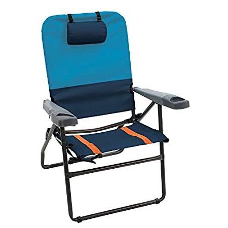 【ポイント10倍】 Suspension 17" Gear Rio 送料無料 4-Position Navy - Chair Aluminum Folding アウトドアチェア