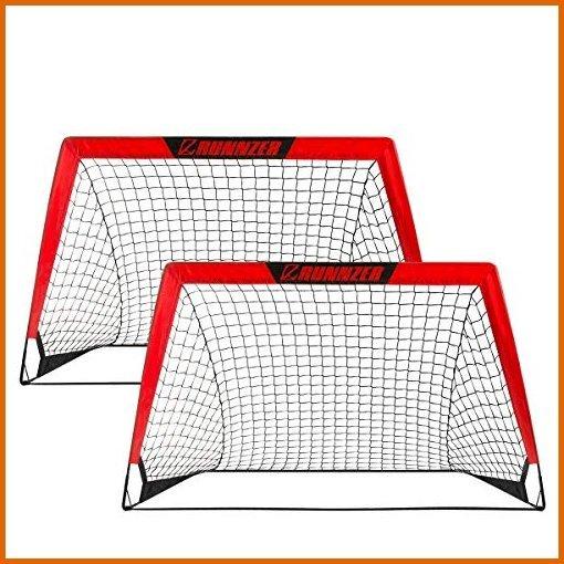 年最新海外 サッカー Runnzer サッカー ゴール ネット 2個セット子供用おりたたみトレーニング 室内 屋外 庭 高級感 Zoetalentsolutions Com
