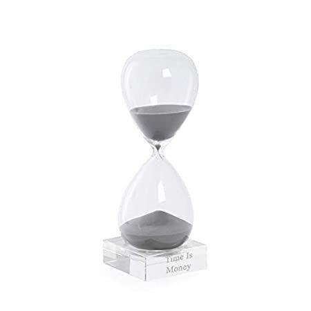 気質アップ Personalized CUSTOM 60 (Grey) base Crystal on timer sand hourglass minute 砂時計