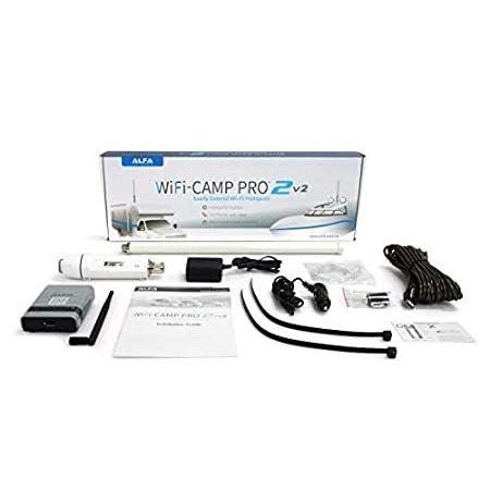 絶対一番安い (Version 2v2 CampPro WiFi Network ALFA 2) Ext Range WiFi/Internet Universal 無線LANルーター