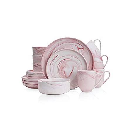 偉大な 磁器食器セット Lain Stone Service Set Dinnerware Porcelain ピンク 4 for ティーカップ、ソーサー 偉大な 磁器食器セット Lain Stone Service Set Dinnerware Porcelain ピンク 4 for ティーカップ、ソーサー