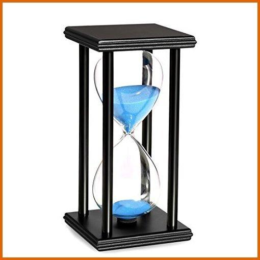 ネット直営店 砂時計 Minute Hourglass Sand Timer Black Wooden Blue Stand Hourglass Clock For Office Kitchen Home D Cor 割引純正 Leonhouseprivateclinic Com