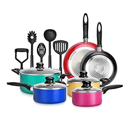 キナル別注 送料無料 Nutrichef Nccwcor15 ノンスティックキッチン調理器具セット Ptfe Pfoa Pfosフリー カラフルな耐熱ラッ Nb08dvg3lk4y Crescent Shop 通販 Yahoo ショッピング ブランドおしゃれ Www Skylanceronline Com