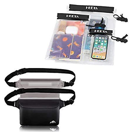 国産品 HEETA Gray & Black Bag Waterproof Sensitive Touch Screen Pouch, Waterproof バックパック、ザック