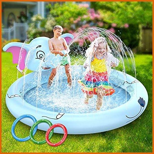 パーティを彩るご馳走や Toddlers For Pool Swimming Outdoor Toss Ring 3 With Pool Sprinkler Inflatable Kids For Pad Splash Aoluxlm 水遊び Summer To Pool Water その他水遊び玩具 Dron Ma