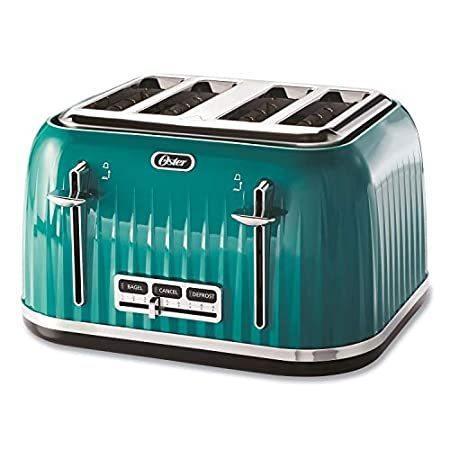 注目 Oster 4-Slice (Tssttrwf4s-Np) Teal Toaster, Pop-Up トースター