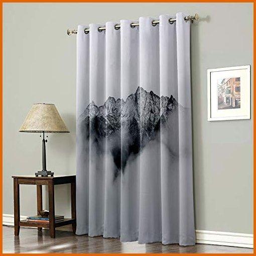 送料無料 CyCoShower Blackout Curtain Room Darkening Window Curtain Mist-Shrouded Forest Grommet Thermal Insulated Room Curtain for Wall