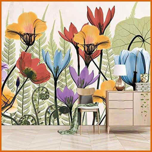 即日出荷 ウォールデコレーション 3d Wall Stickers Peel And Stick Decal Wall Murals Wallpaper 430x300cm Color Plant Flower Leaf Poster For H 再再販 Nooitmeergrasmaaien Be