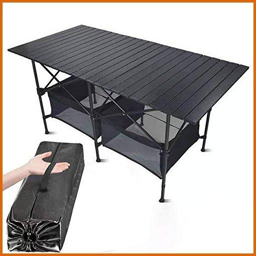 楽天1位 アウトドア 屋外折りたたみテーブルキャンプアルミ合金bbqピクニック 防水耐久性ロールテーブル持ち 人気no 1 本体 Zoetalentsolutions Com