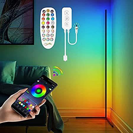 最も優遇 Corner Floor Lamp - Easric RGB Color Changing LED Standing Lamp Modern Dimm LED電球、LED蛍光灯