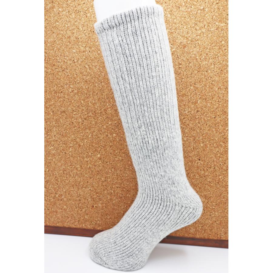 靴下 メンズ 1足 ロング丈 厚手ウール混 暖かい 極厚 無地 紳士 防寒ソックス 中古 暖かい