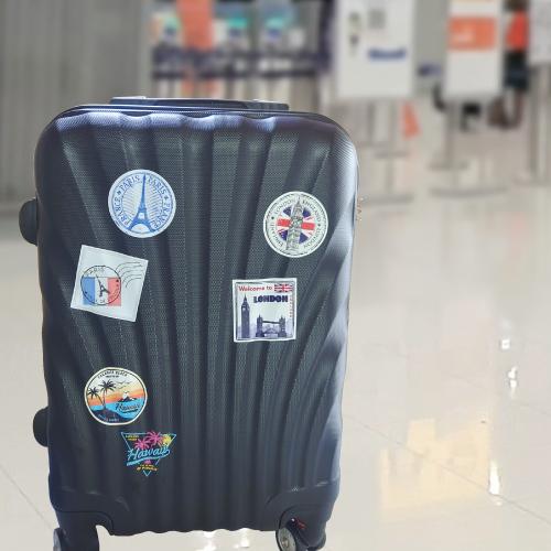 【匿名配送　ヴィンテージ】 スーツケース L 大　ブルー　ステッカー　海外旅行 トラベル ステッカー ハワイ 02 アロハ ビーチ hawaii aloha 旅行