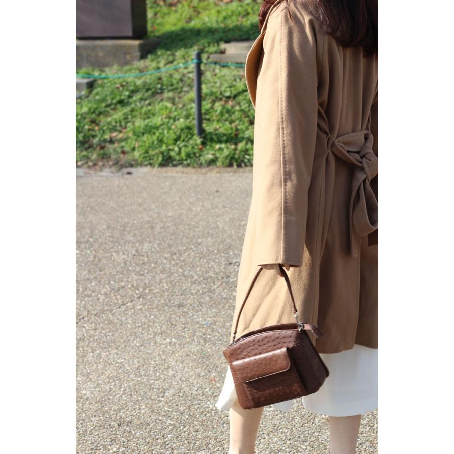 ショルダーバッグ レディース 女性 オーストリッチ 本物 高級 本革