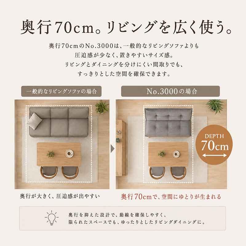 浜本工芸 リビングダイニングソファLDソファ 幅130cm DA色 L-3000