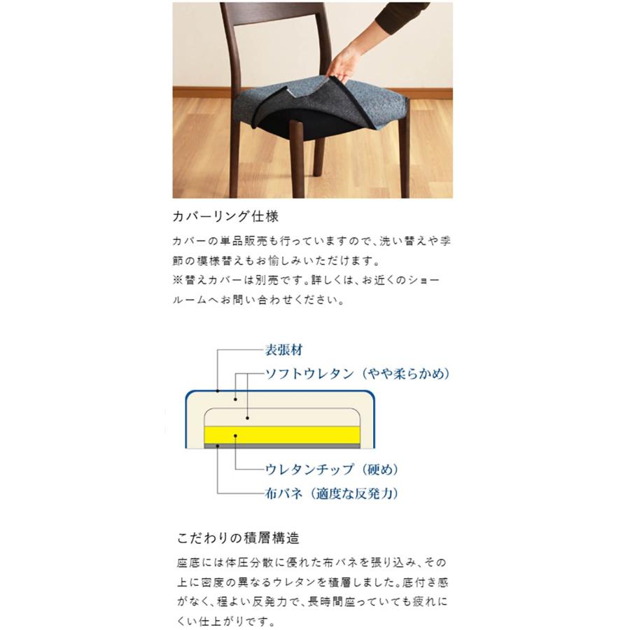 浜本工芸 No.3100 ダイニングチェア 幅48cm DA色(DC-3100) NA色(DC