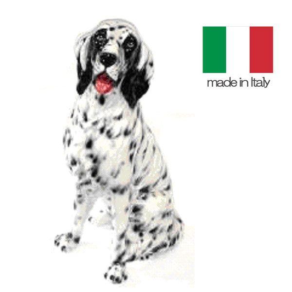 イタリア製 陶器 置物 犬 セッター 置き物 : クレセント家具ベッド