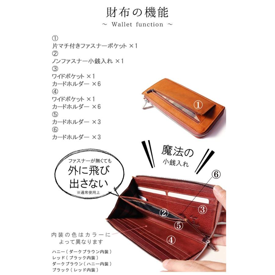 長財布 レディース ラウンドファスナー メンズ ユニセックス 魔法の