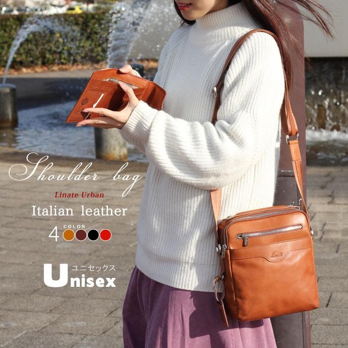 ショルダーバッグ メンズ ユニセックス レディース イタリアンレザー
