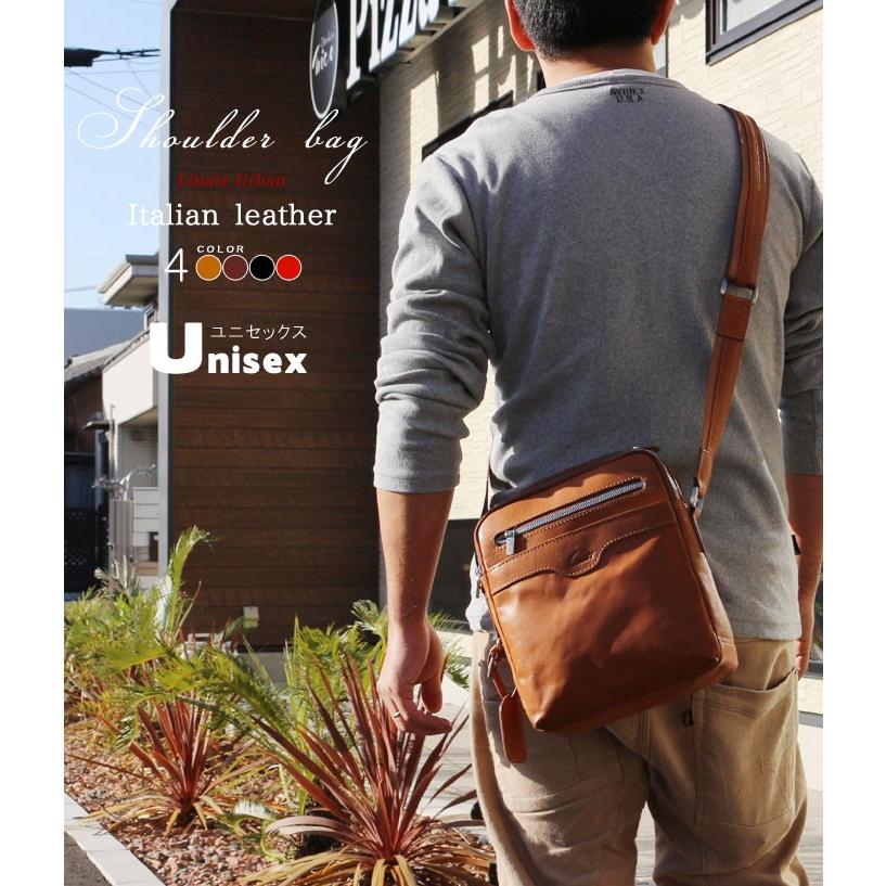 ショルダーバッグ メンズ ユニセックス レディース イタリアンレザー