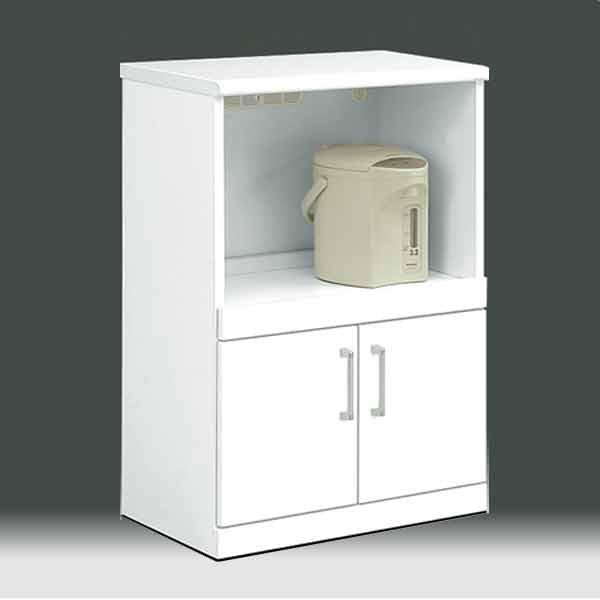 キッチンカウンター 白家具 鏡面 キッチン収納 日本製 完成品 幅60cm