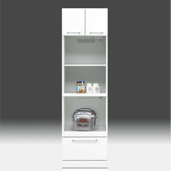 予約販売 レンジ台 白家具 開梱設置送料無料 鏡面 食器棚 レンジボード