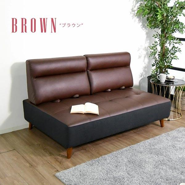 奥行きが変わるソファ 2人掛け 幅155cm 背もたれ脱着式 開梱設置送料