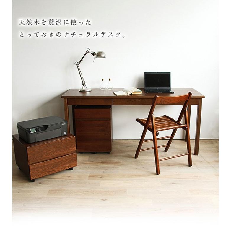 無印良品 無垢材デスク 木製デスク 引き出し付き オーク材 事務机 学習