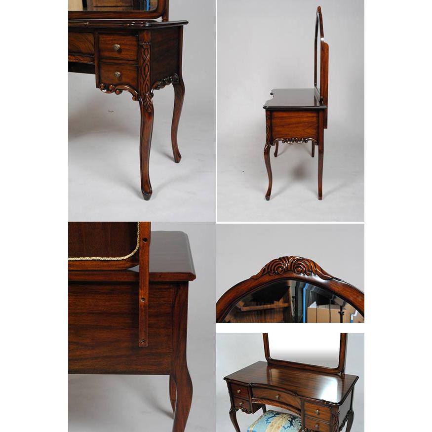 最終値下げしました『天然木製アンティークドレッサー』猫脚　アイアン家具　送料込み DR-1014 アンティーク高級ドレッサー｜猫脚・天然木マホガニー