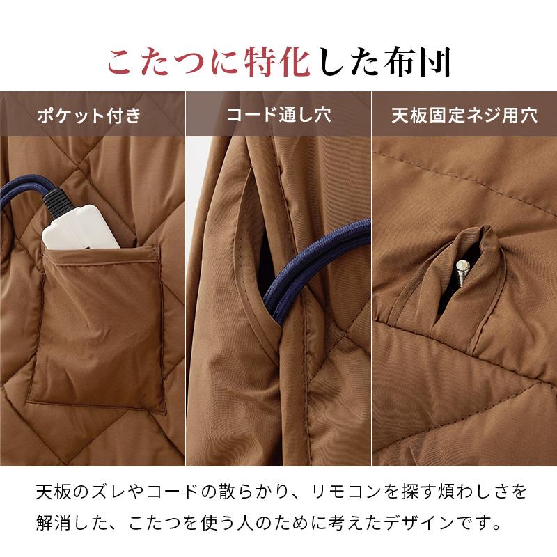 ダイニングコタツ・ふとん・チェア 4点セット幅105×奥行80 こたつ