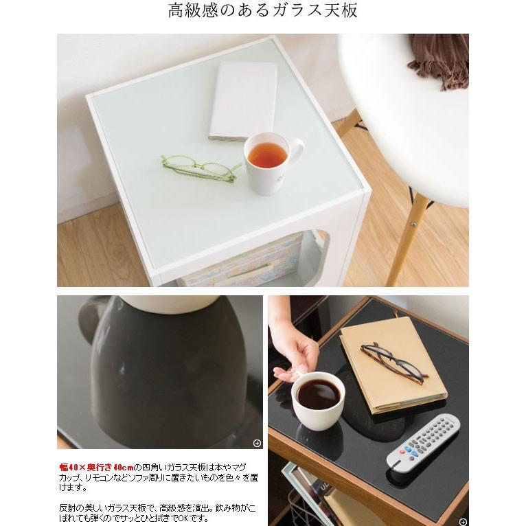 ガラスサイドテーブルのみ 高さ45cm 四角 キューブ型 ガラス天 ガラスサイドテーブルのみ 高さ45cm 四角 キューブ型 ガラス天