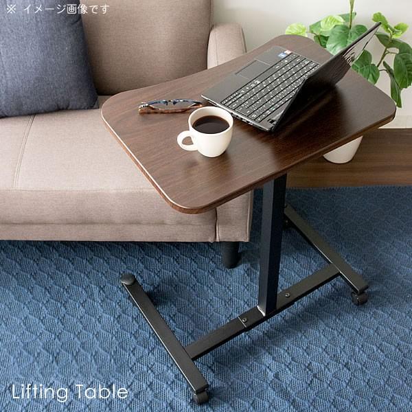 昇降式サイドテーブル 高さ調節可能 ソファテーブル プレゼン台 送料無料 簡易テーブル キッチン収納 カウンターテーブル 木目調 おしゃれ ダークブラウン ローテーブル M080 Crc Tb 昇降式サイドテーブル 送料無料 M080 Crc Tb クレセント家具ベッド かっこいい 純正
