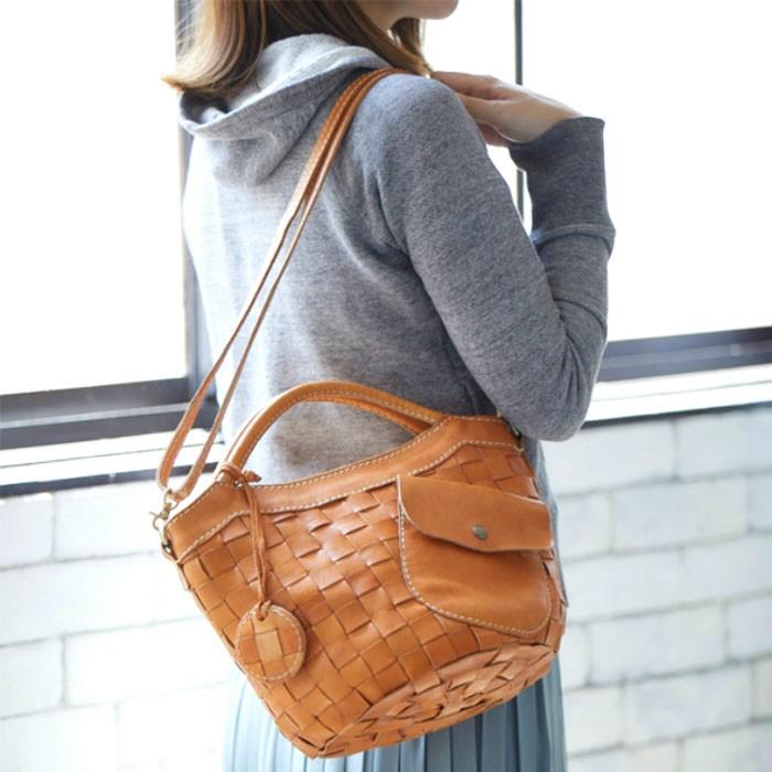 本革 牛革  レザー ハンドバッグ ショルダーバッグ キャメル 2way 13 ジャマレ Jamale [Jamale] 日本製 牛革レザー ショルダーバッグ