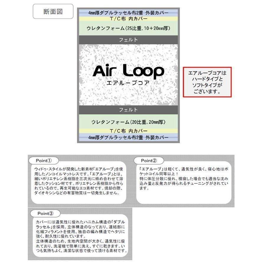 ワイドダブルマットレス クレイ エアループ ハード/ソフト選択 Air Loop CLAY WeDOStyle(ウィドゥ・スタイル) ウレタン 三次元 通気性抜群 高反発系 GOK_2
