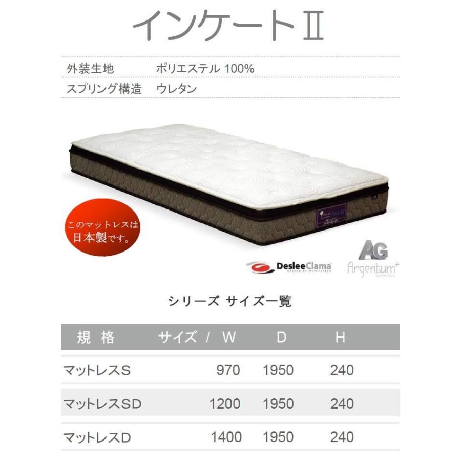 セミダブルマットレス インケート2 高密度ウレタン WeDOStyle(ウィドゥ・スタイル)  日本製 銀イオン抗菌 防カビ 防ダニ プロファイルフォーム  GYHCの画像