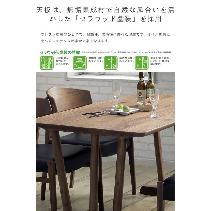 ダイニングチェア ウォールナット材 合皮PVC ブラック系 ウレタン塗装