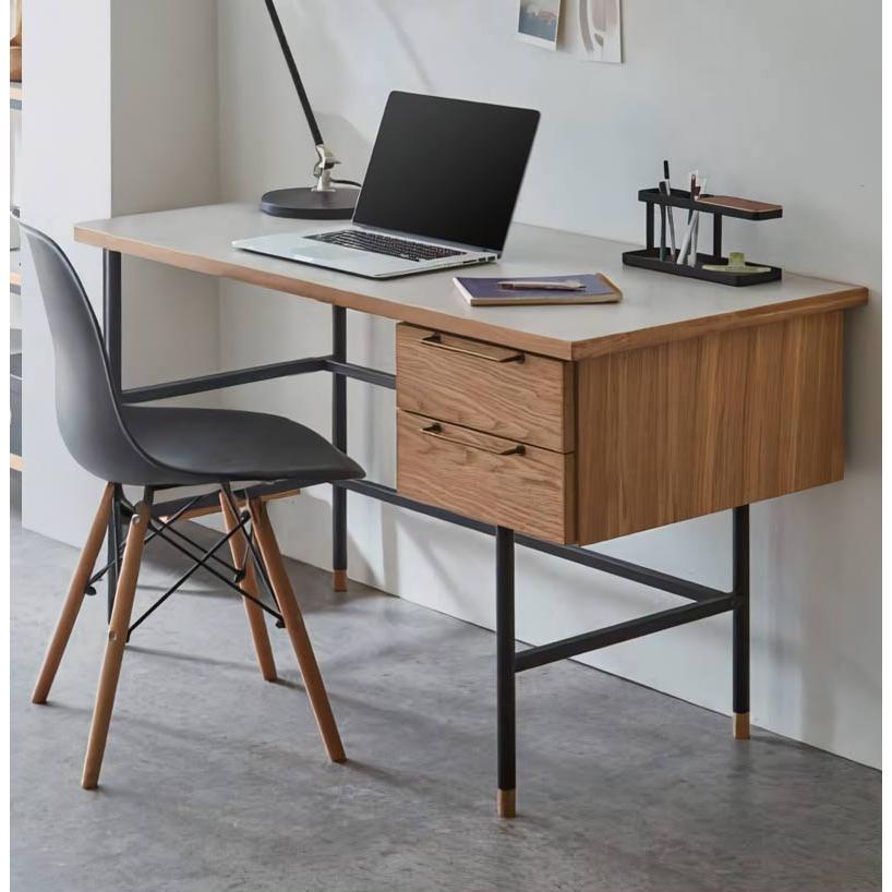 パソコンデスク 120幅 引き出し付き 書斎 メラミン天板 勉強机 学習