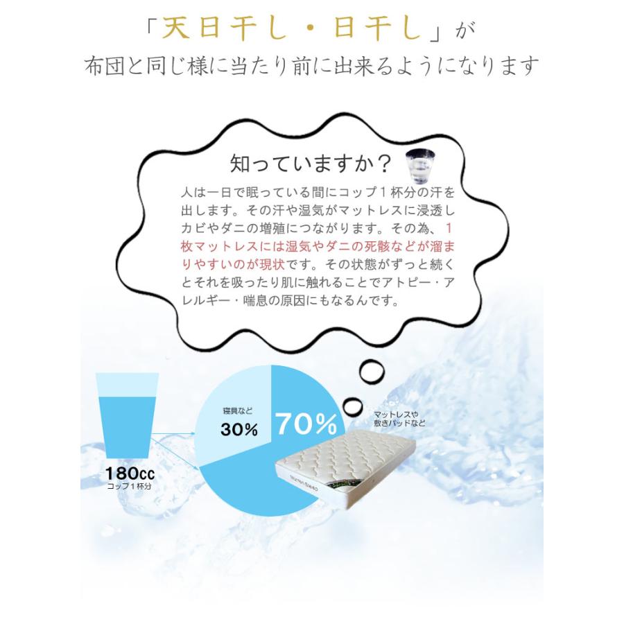 MurrenSleep マットレス　クイーン　三分割タイプ 楽天市場】マットレス 折りたたみクイーンサイズ 【1000円割引