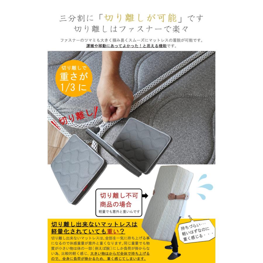 マットレス 折りたたみ 高反発 シングル 夏冬快適 メッシュ 7層 腰痛