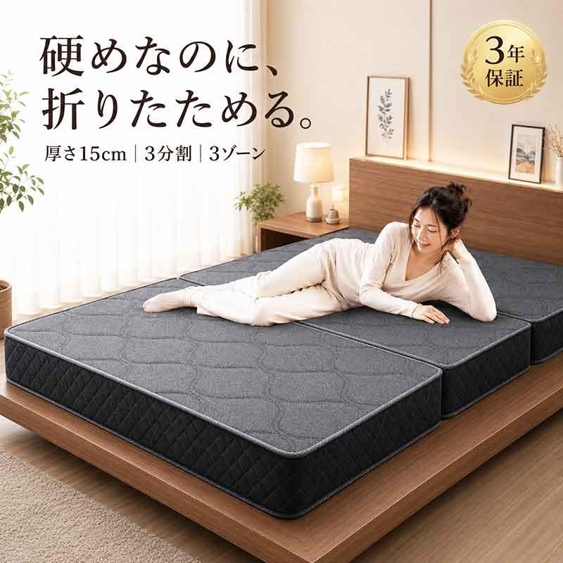 Murren Sleep（ミューレンスリープ） 三つ折りマットレス 極太 