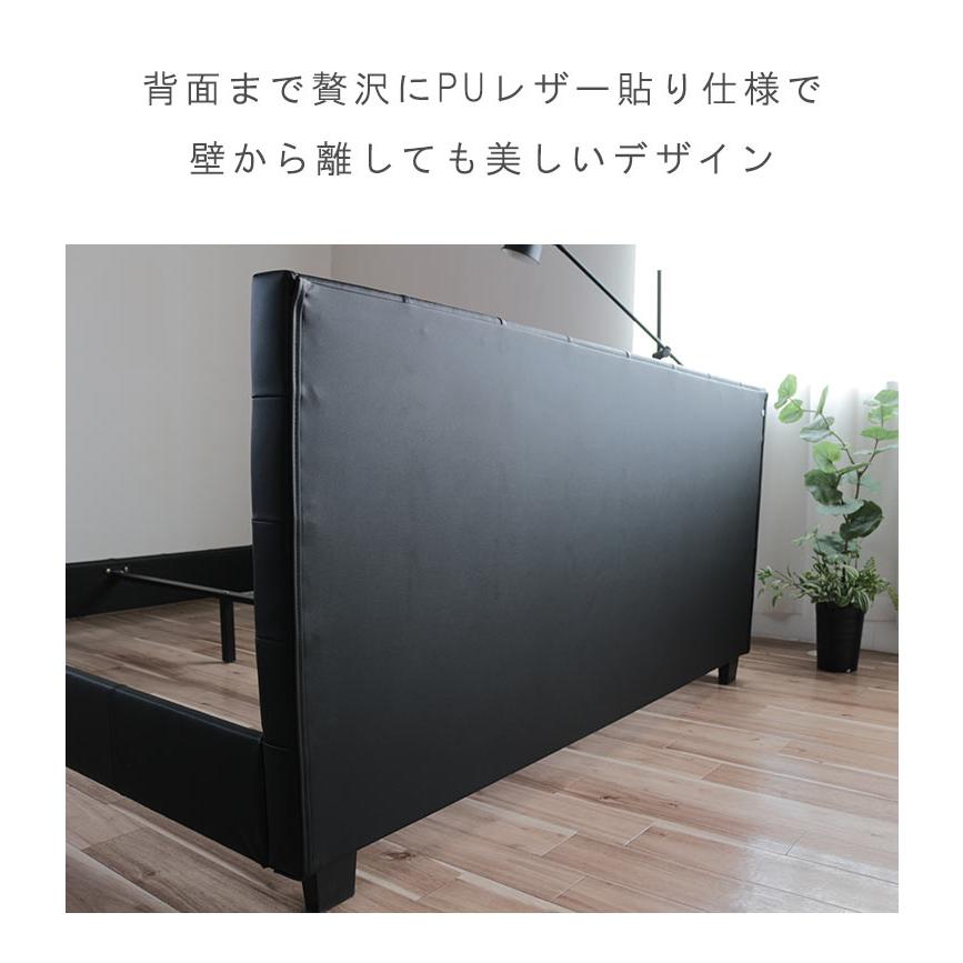 ベッド ダブル マットレス付き 極太ポケットコイルレザー ベッド ダブル マットレス付き 極太ポケットコイルレザー