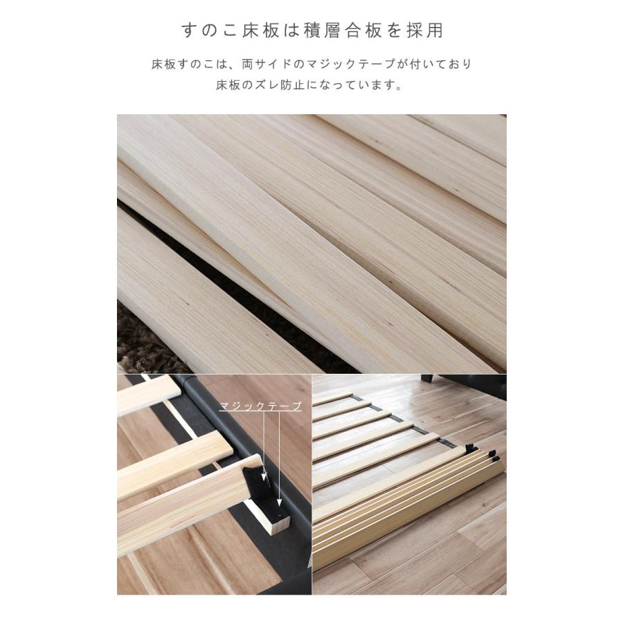 レザー ベッド ベッドフレーム ダブル のみ ゴージャス レザーベッド