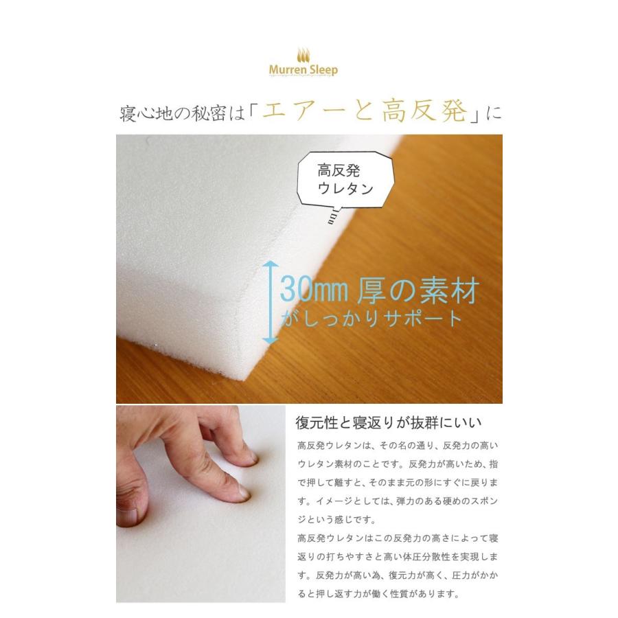 エア3D＋ 高反発ウレタンマット 12月26出荷 ファイバー マットレス