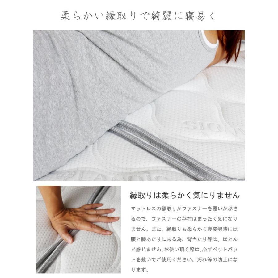 エア3D＋ 高反発ウレタンマット ファイバー マットレス シングル 3