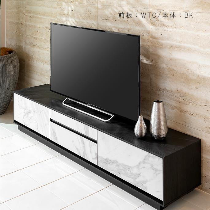 テレビ台 幅180cm 前板セラミック ツートンカラー 高級感のあるモダン