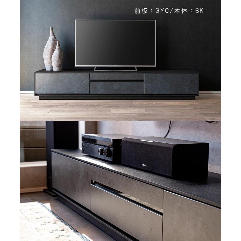 テレビ台 幅210cm 前板セラミック ツートンカラー 高級感のあるモダン