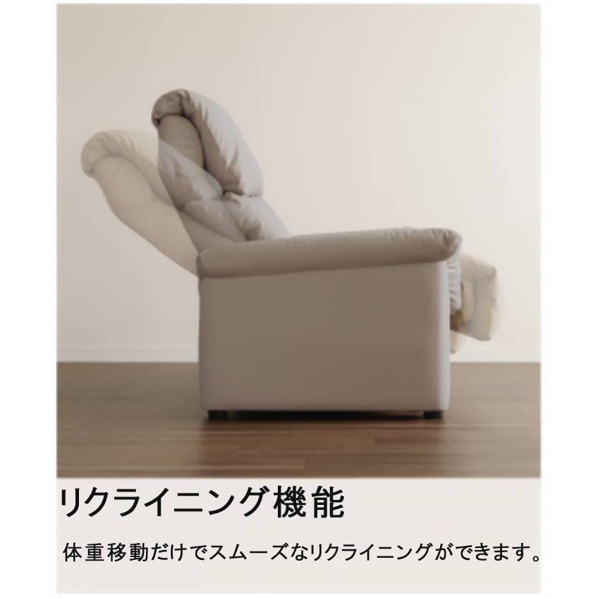 2人掛けソファ 本革 リクライニング バケット 幅175cm PVC 革 かわ 2P