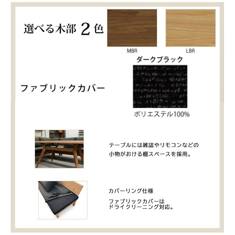 福岡発　ダイニング テーブル セット 椅子 インテリア 座卓 ちゃぶ台 リビング レザーテックス】 リビングダイニング3点セット(マルクト 左コーナー
